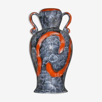 Vase en céramique orange