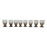 8 wine glasses in smoked glass 10cl