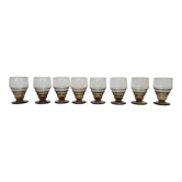 8 wine glasses in smoked glass 10cl