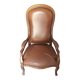 Leather armchair signed