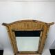 Midcentury palm regency bamboo rattan pencil reed mirror