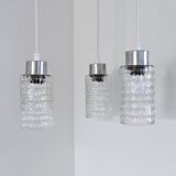 Plafonnier mid-century en teck et verre, danemark, 1960s