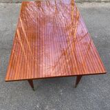 Table à manger scandinave extensible bois et palissandre laquée 230cm