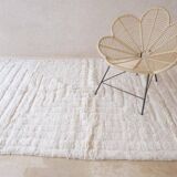 Tapis Blanc Beni Ouarain - 290 x 190 cm