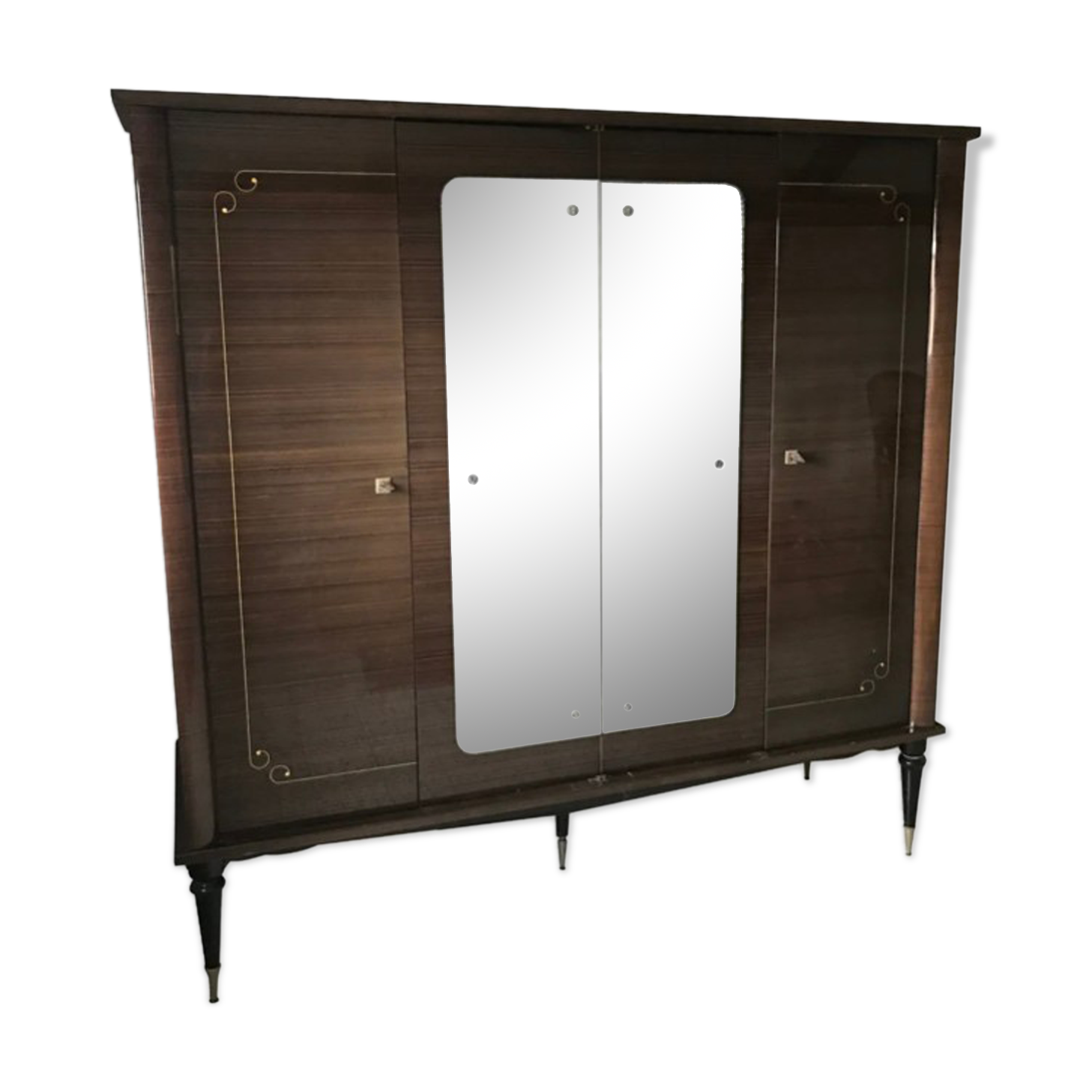 Lacquered wood cabinet from the 1950s