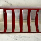 Ensemble de 6 porte-couteaux design en inox années 60-70
