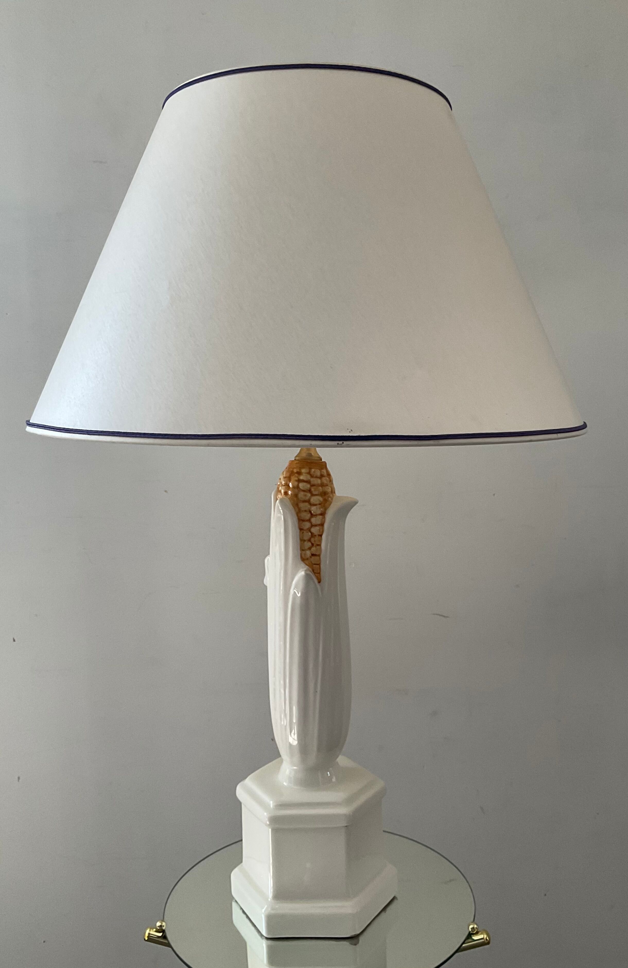 Vintage ceramic cob lamp 70s