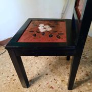 Japanese chair with a high backrest