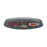 Decorative ceramic dish unique vintage Years 70
