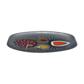 Decorative ceramic dish unique vintage Years 70
