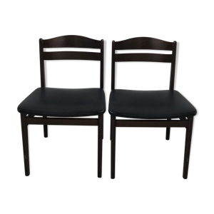 Paire de chaises danoises - teck noir