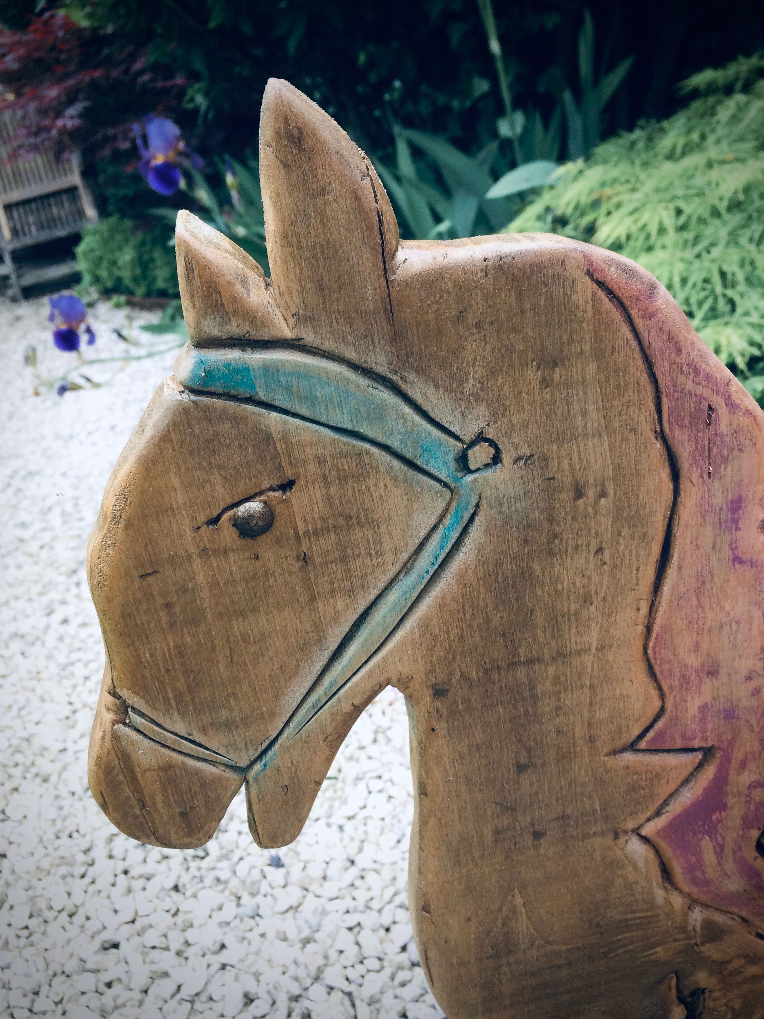 Child rocking horse wooden