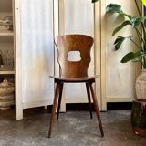 Baumann chair model "Gentiane" in dark wood