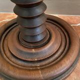 oak pedestal table, press screw model