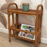 Vintage rattan serving trolley