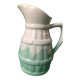 Pichet en céramique blanc et son vert pastel d’une contenance de 75 cl
