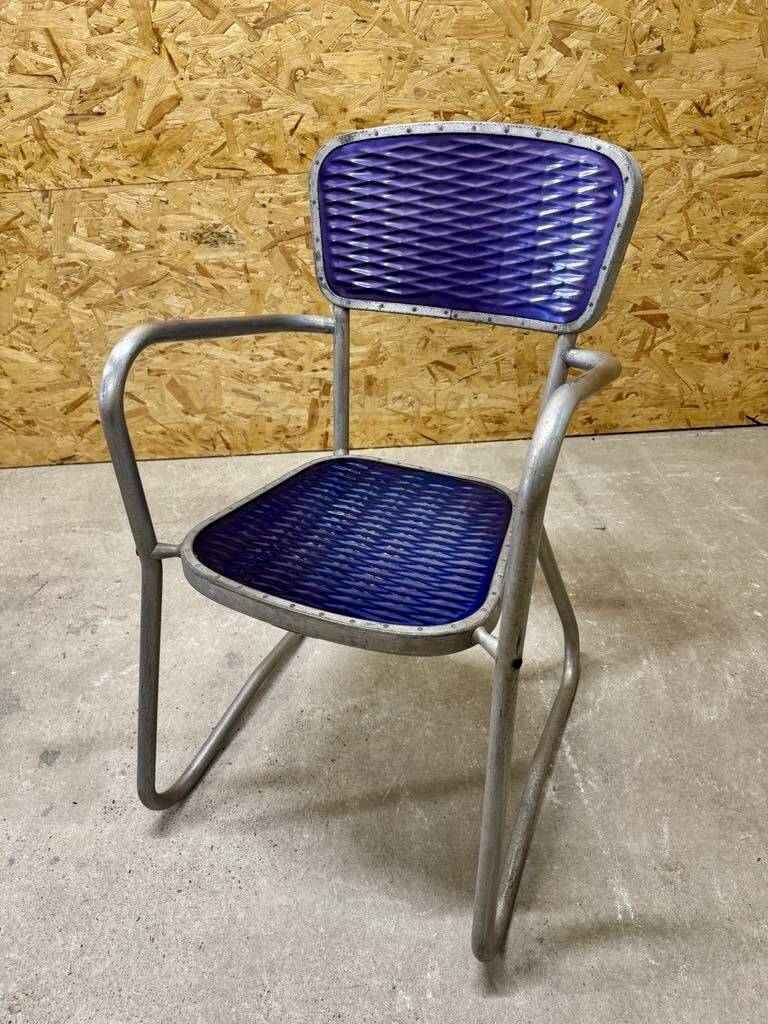 Set of 4 Gaston Viort armchair chairs