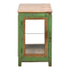 Showcase on patinated wooden legs