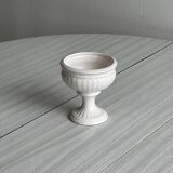 Off-white ceramic footed bowl
