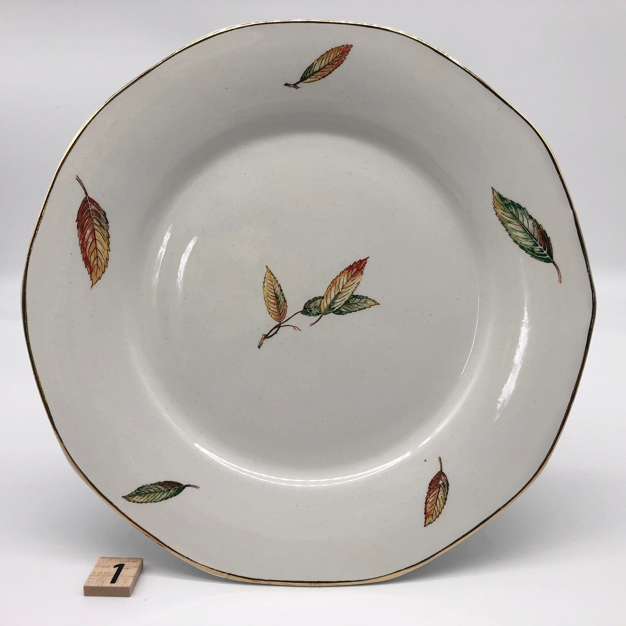 Set of 6 flat plates "Digoin Sarreguemines / Nemours model"
