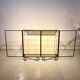 Double vintage metal and glass display cabinet from the 50s/60s – industrial style