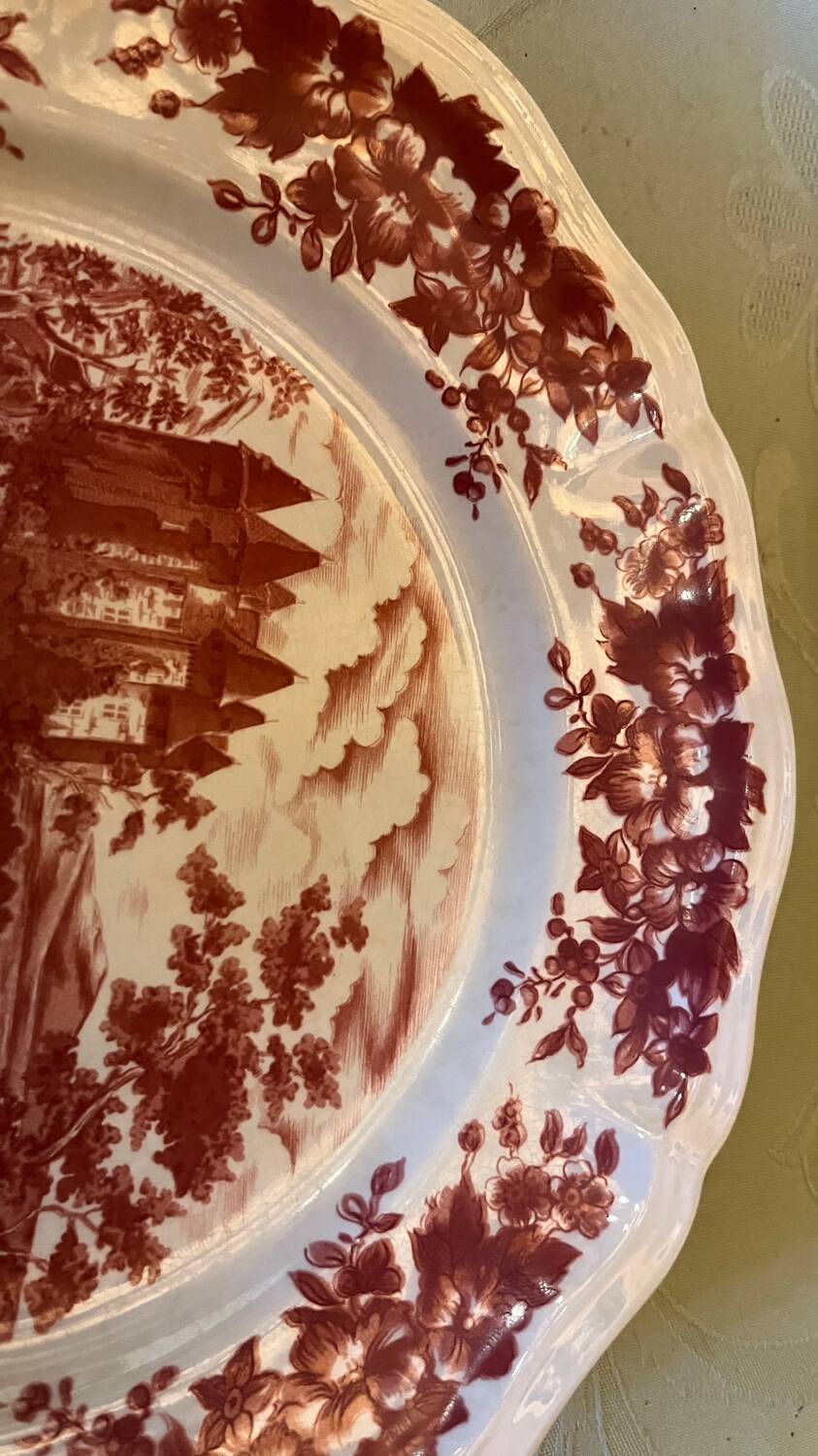 Set of 6 Sarreguemines Bristol flat plates