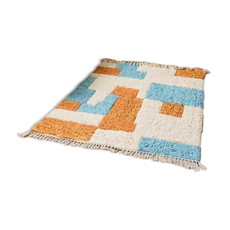 Handmade traditional natural wool rug size 150 x 250 cm