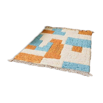 Handmade traditional natural wool rug size 150 x 250 cm
