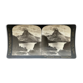 Old photography stereo, stereograph, luxury albumine 1903 Matterhorn, Switzerland