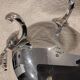 Silver-plated metal sugar bowl by Christofle silversmiths, Marly rocaille pattern
