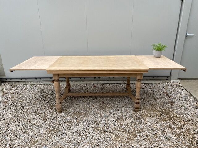 Sanded farmhouse table extension up to 2.54m
