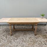 Table de ferme poncée rallonge jusqu'à 2,54m