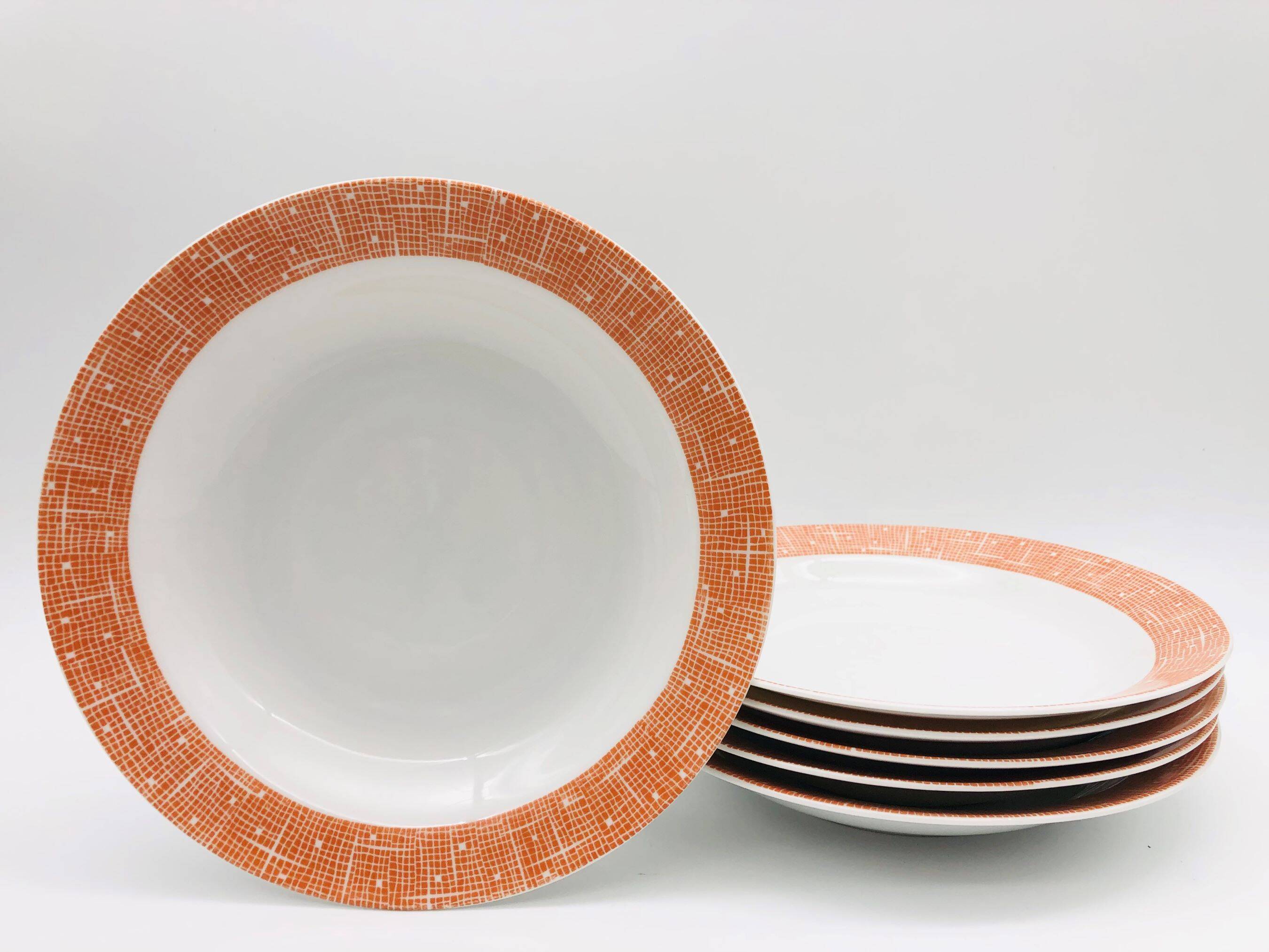 6 Porcelain Deep Plates “Winterling, Roslau - Bavaria”