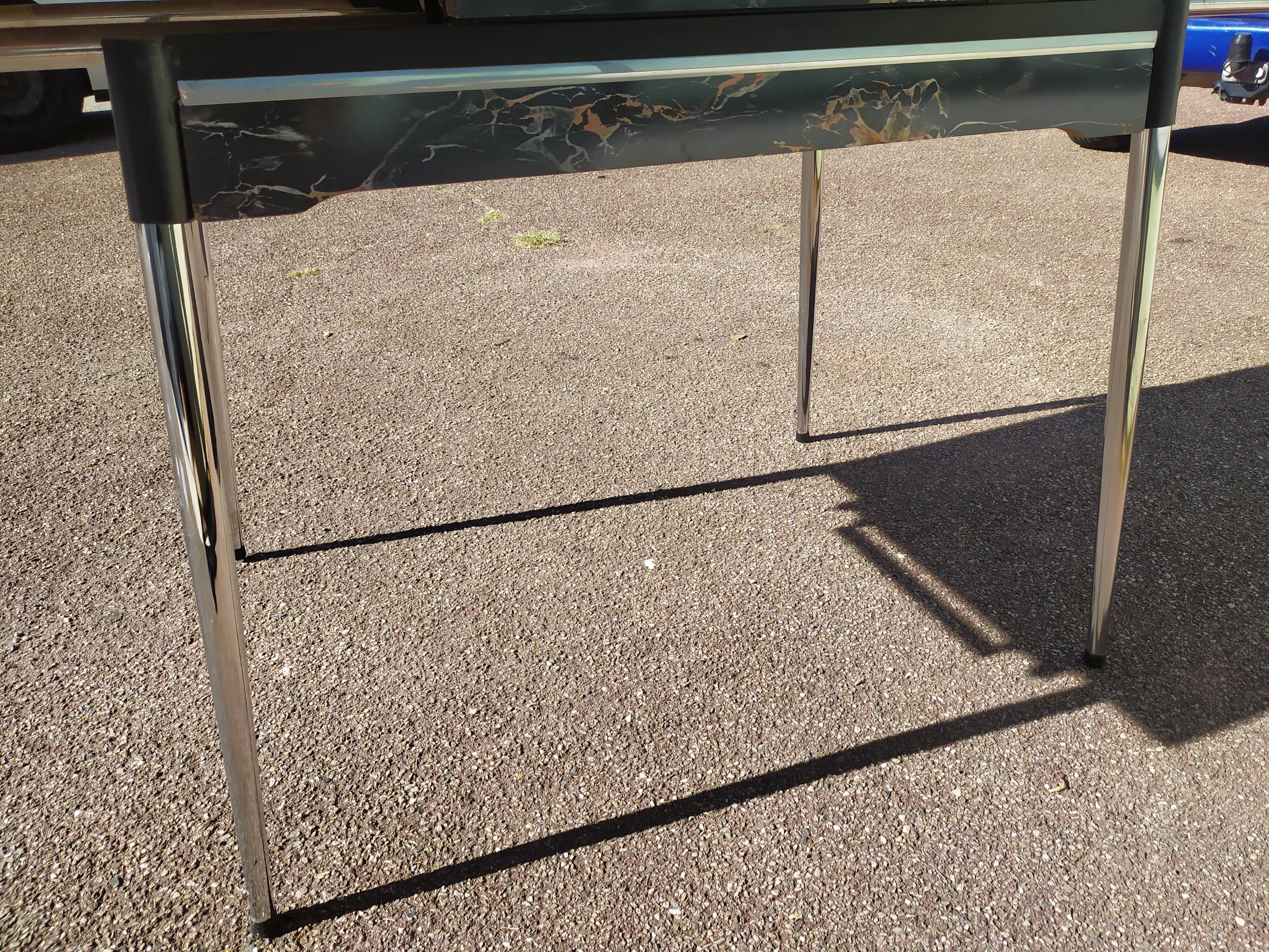 Formica black marble dining table - 1960 - Supermatic - vintage
