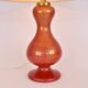 Lampe de table en verre Murano rouge et or, milieu du siècle