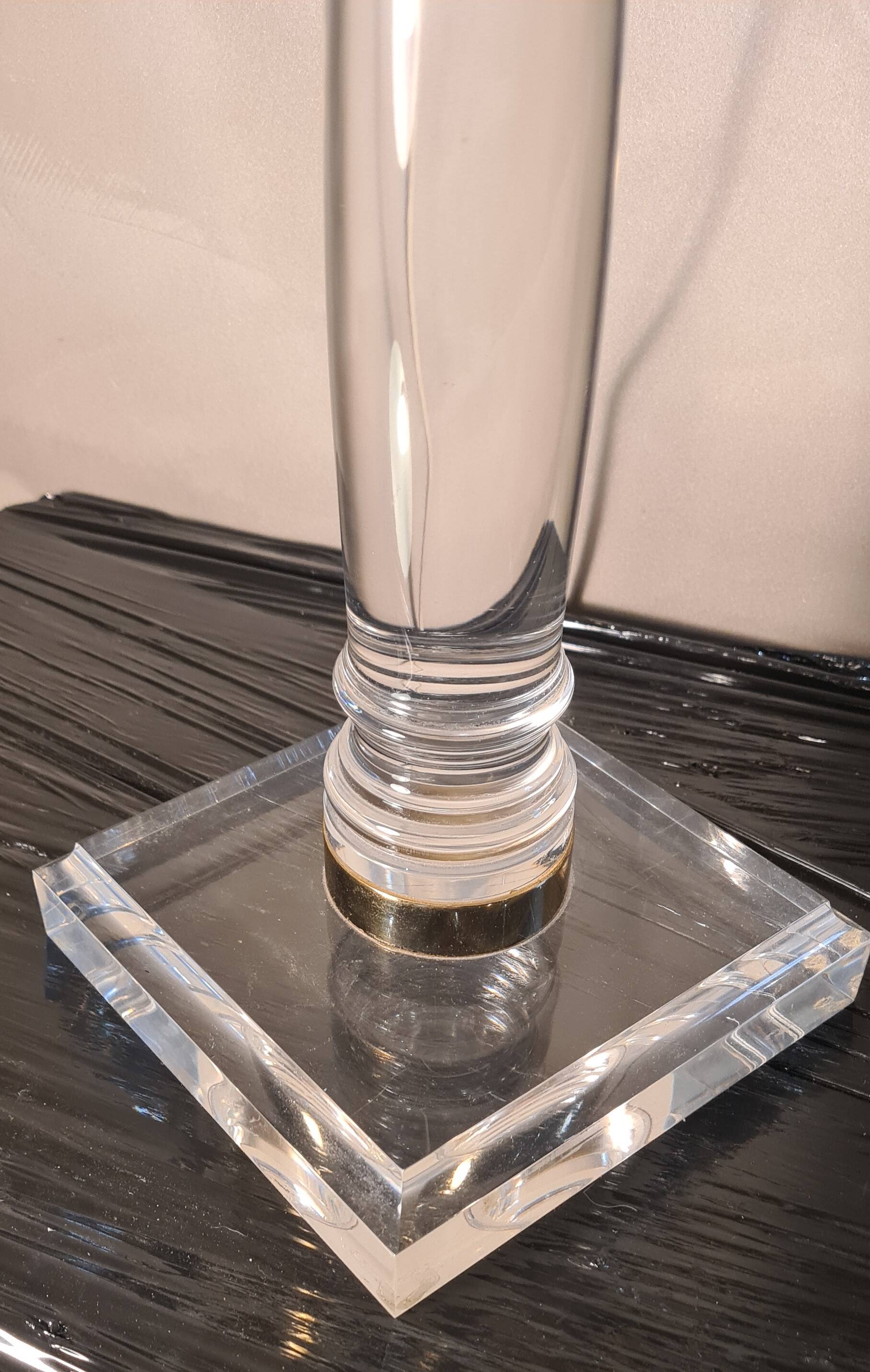 Plexiglass and wood lamp