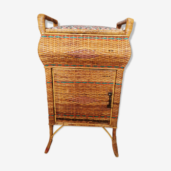 Vintage wicker sewing box