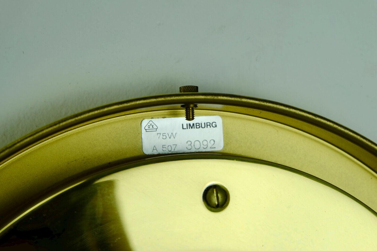 vintage 1960s 70s glashuette limburg CEILING LAMP bubble glass shade and brass