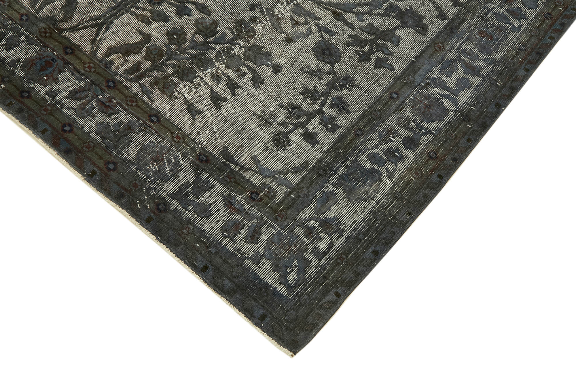 Hand-Knotted Antique Anatolian 1970s 182 cm x 288 cm Grey Carpet