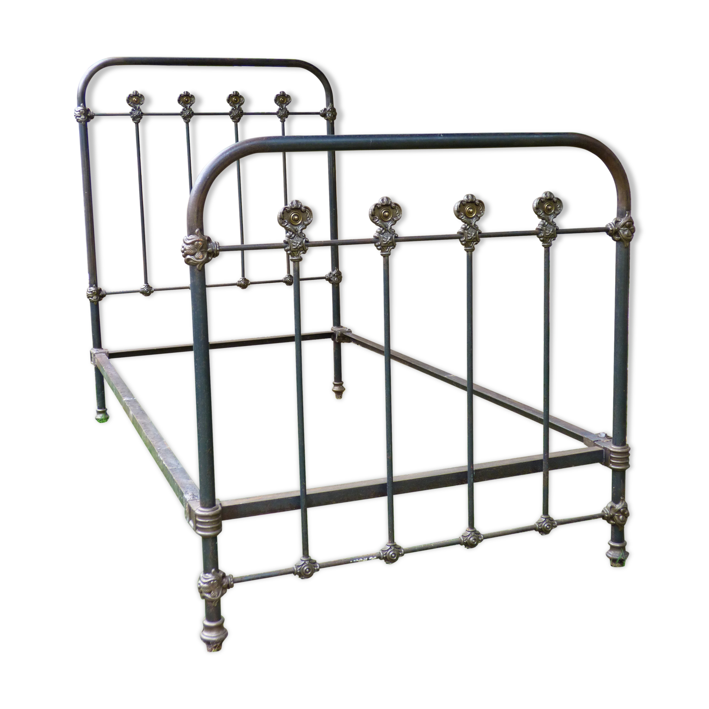 Iron and brass bed