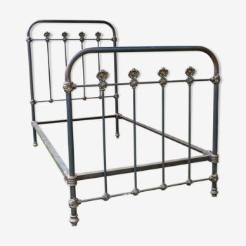 Iron and brass bed