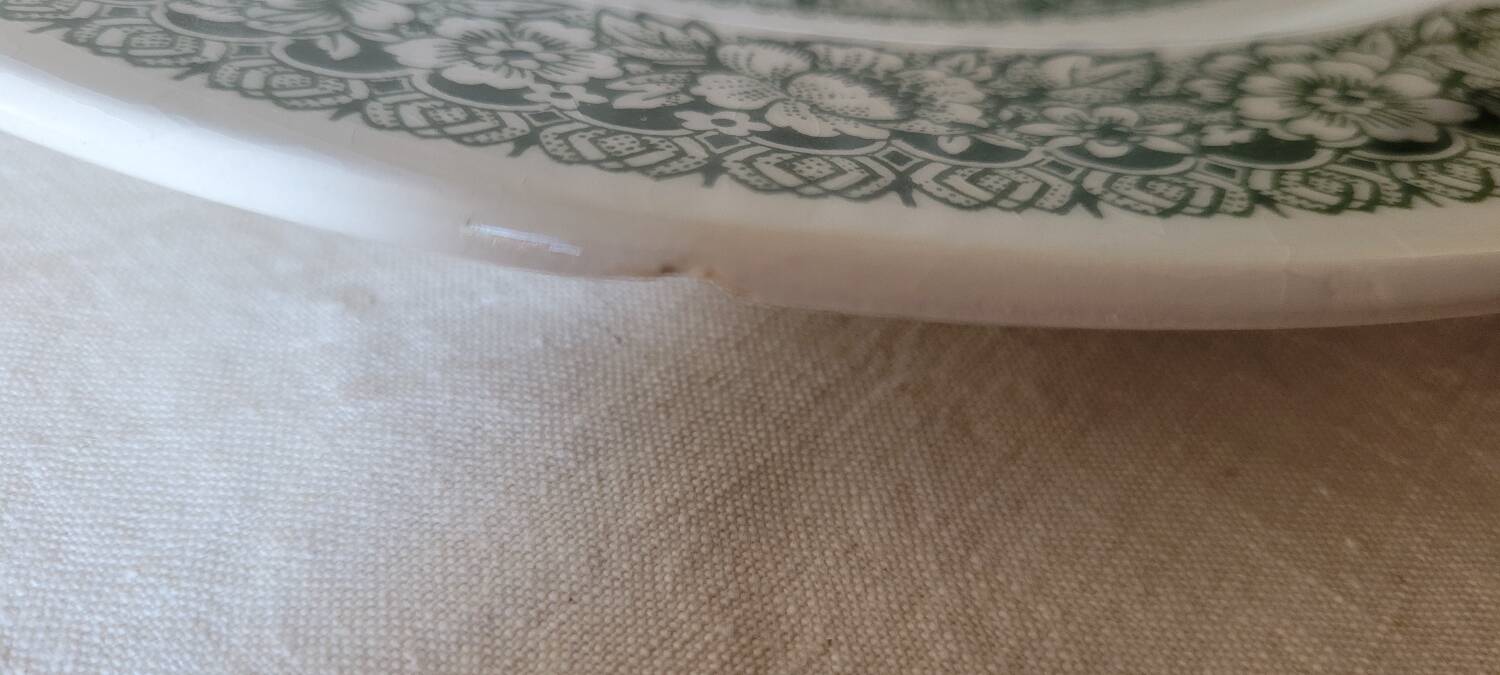 Pastoral decor earthenware dinner plates