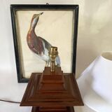 English lamp, fabric cable, cotton lampshade