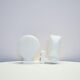 Pair of white glass wall sconces Nordlux from Denmark