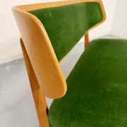 Sofa and armchair designed by Herta-Maria Witzemann, moulded wood, 1960s.