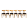 6 chairs model Banane stamped Lutherma 5 chairs model Banane stamped