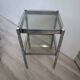 1970s metal and smoked glass side table