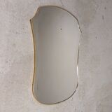 Vintage mirror with gold rim, 1960s