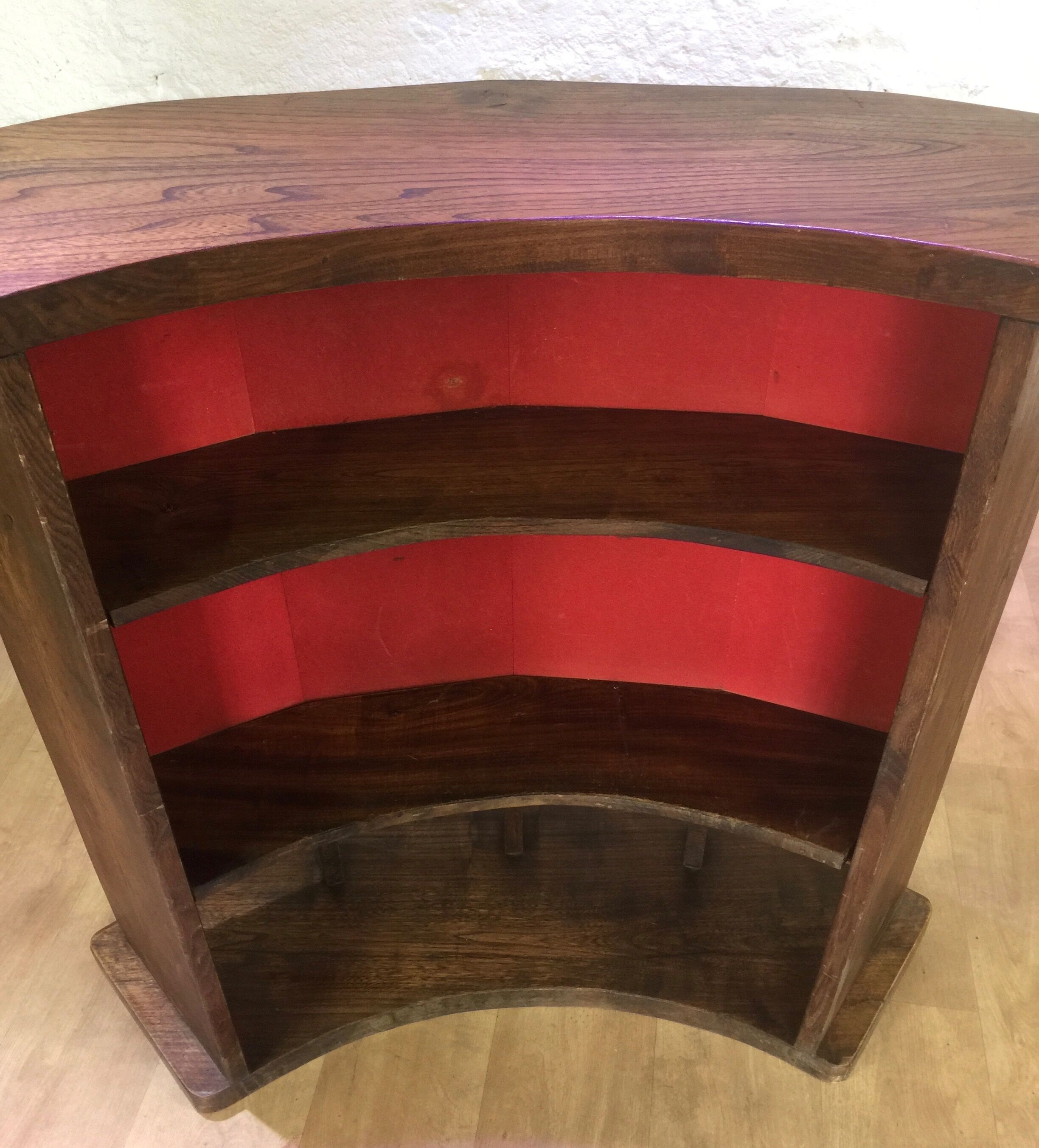 1960s solid elm bar