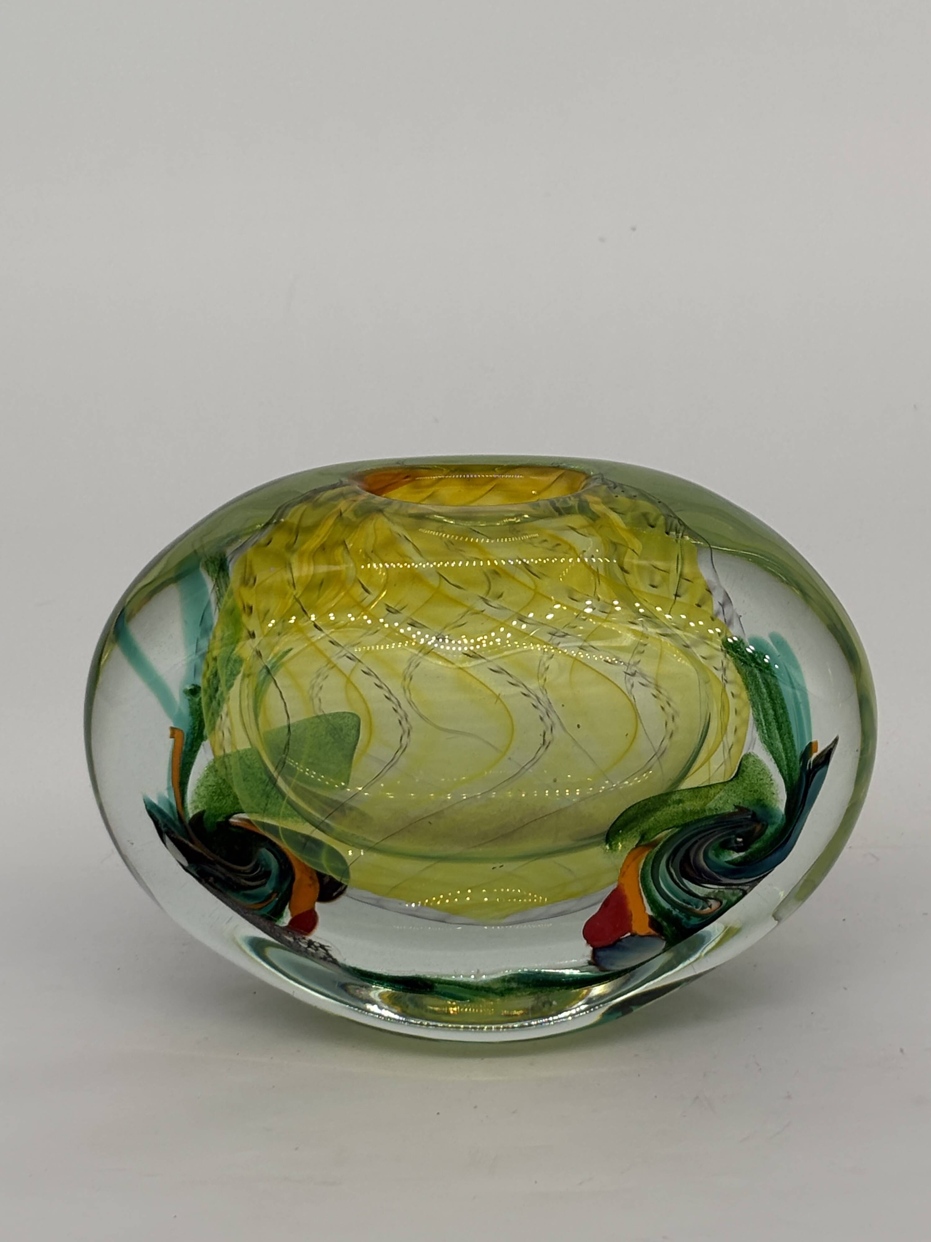 Murano vase yellow Robert Pierini